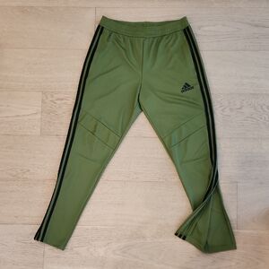 Adidas Green Joggers with Tapered Fit and Elastic Waistband
